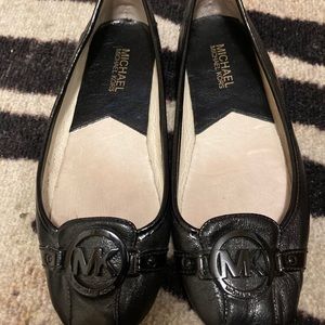 Michael Kors Flats Black Leather